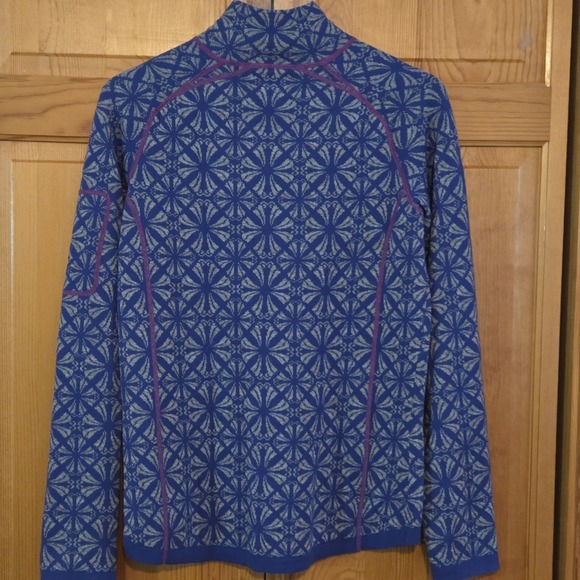 Title Nine Half Zip Pullover Merino Wool blend Sweater Purple size M - Picture 4 of 13